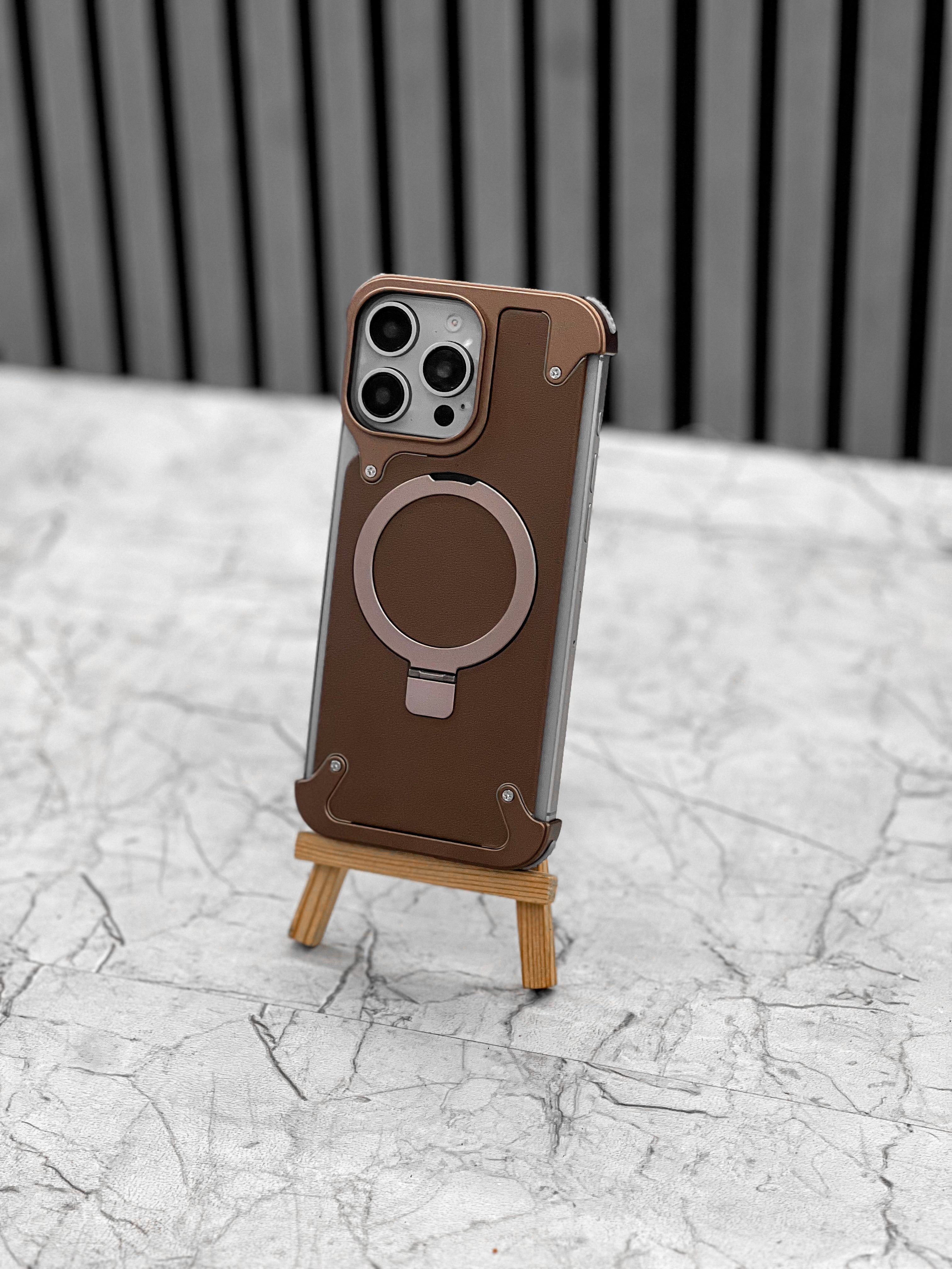 Leather Metal Magsafe