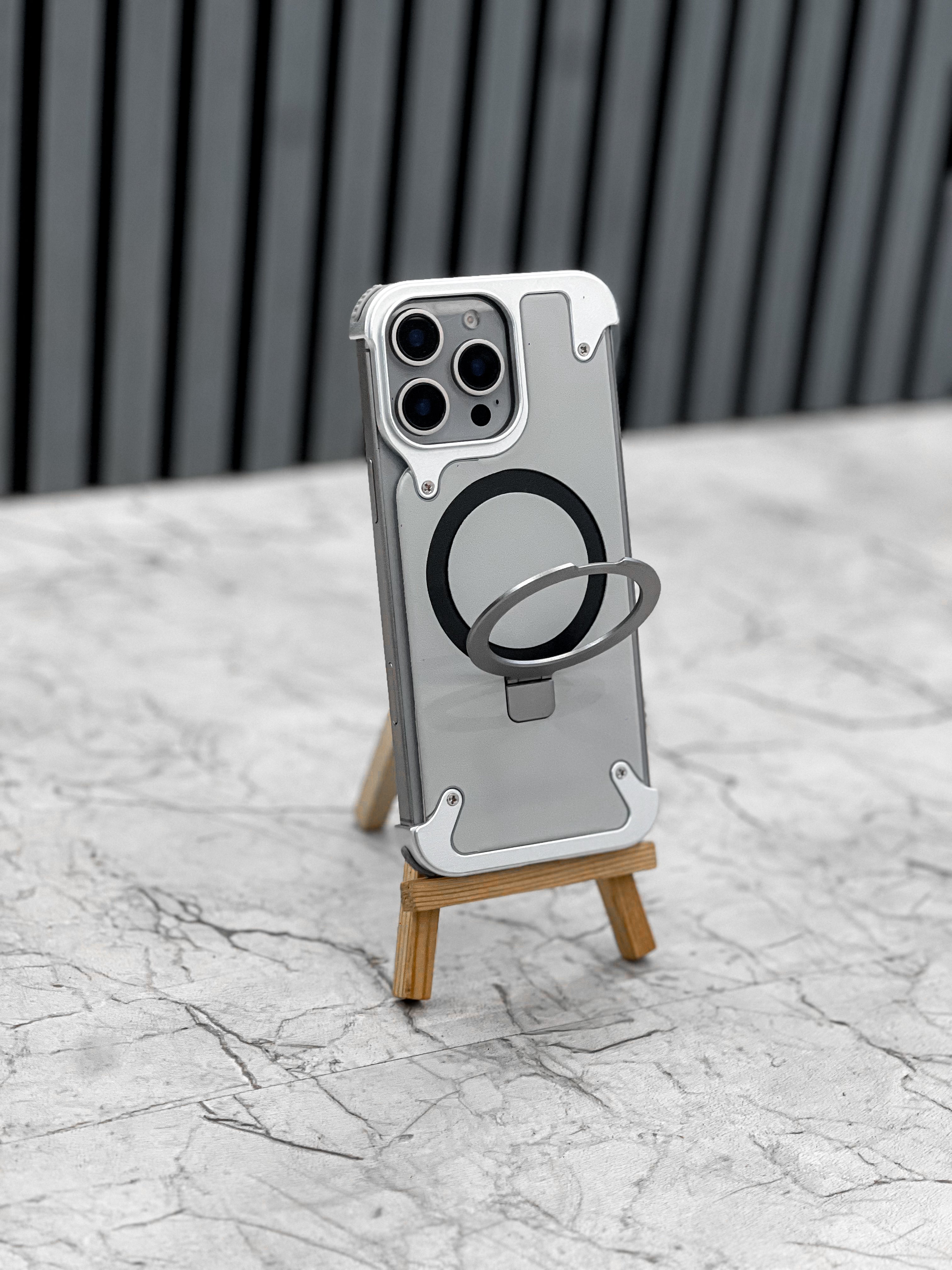 Leather Metal Magsafe