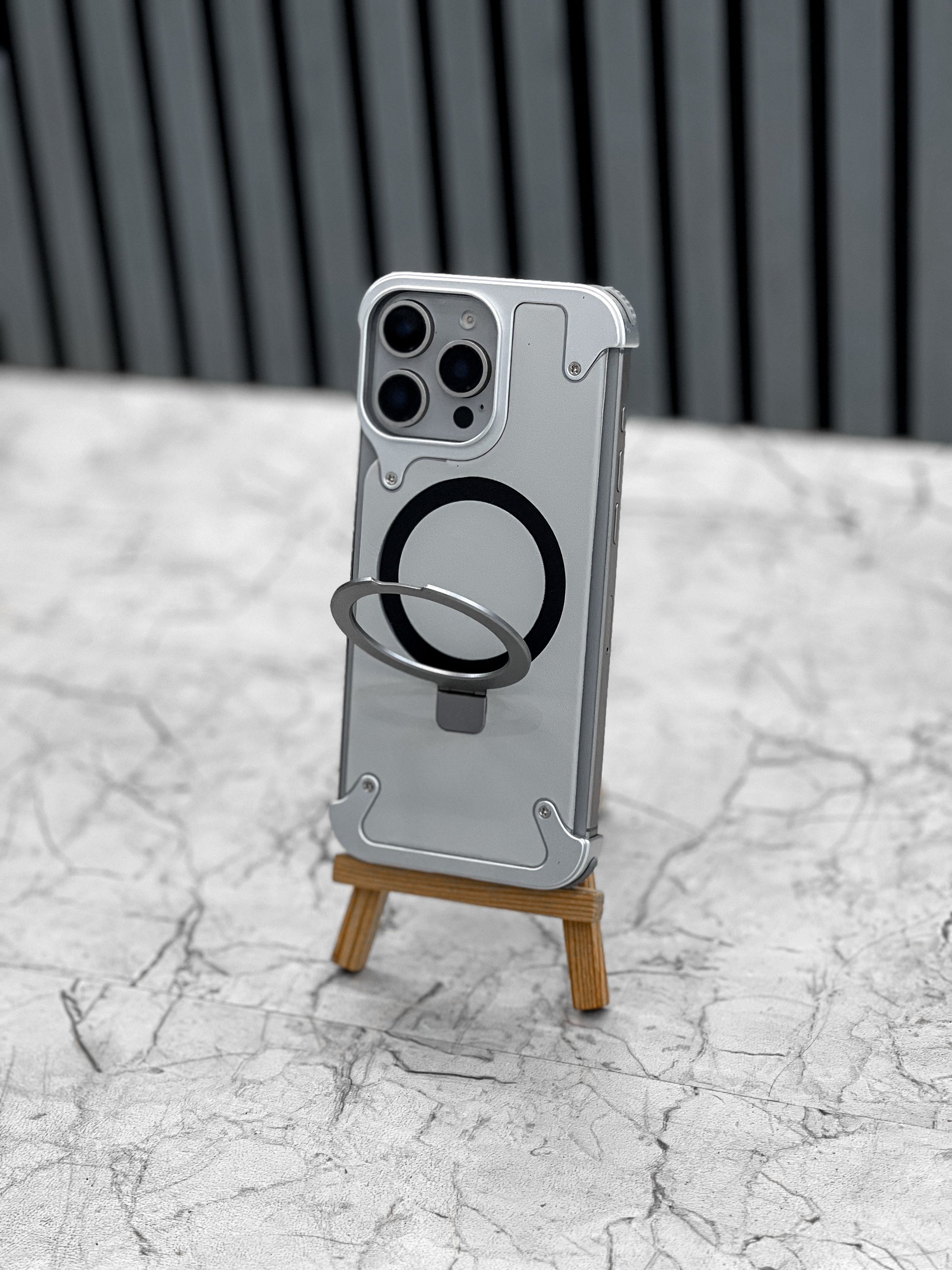 Leather Metal Magsafe