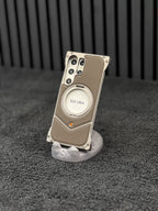Leather Metal Bumper Case