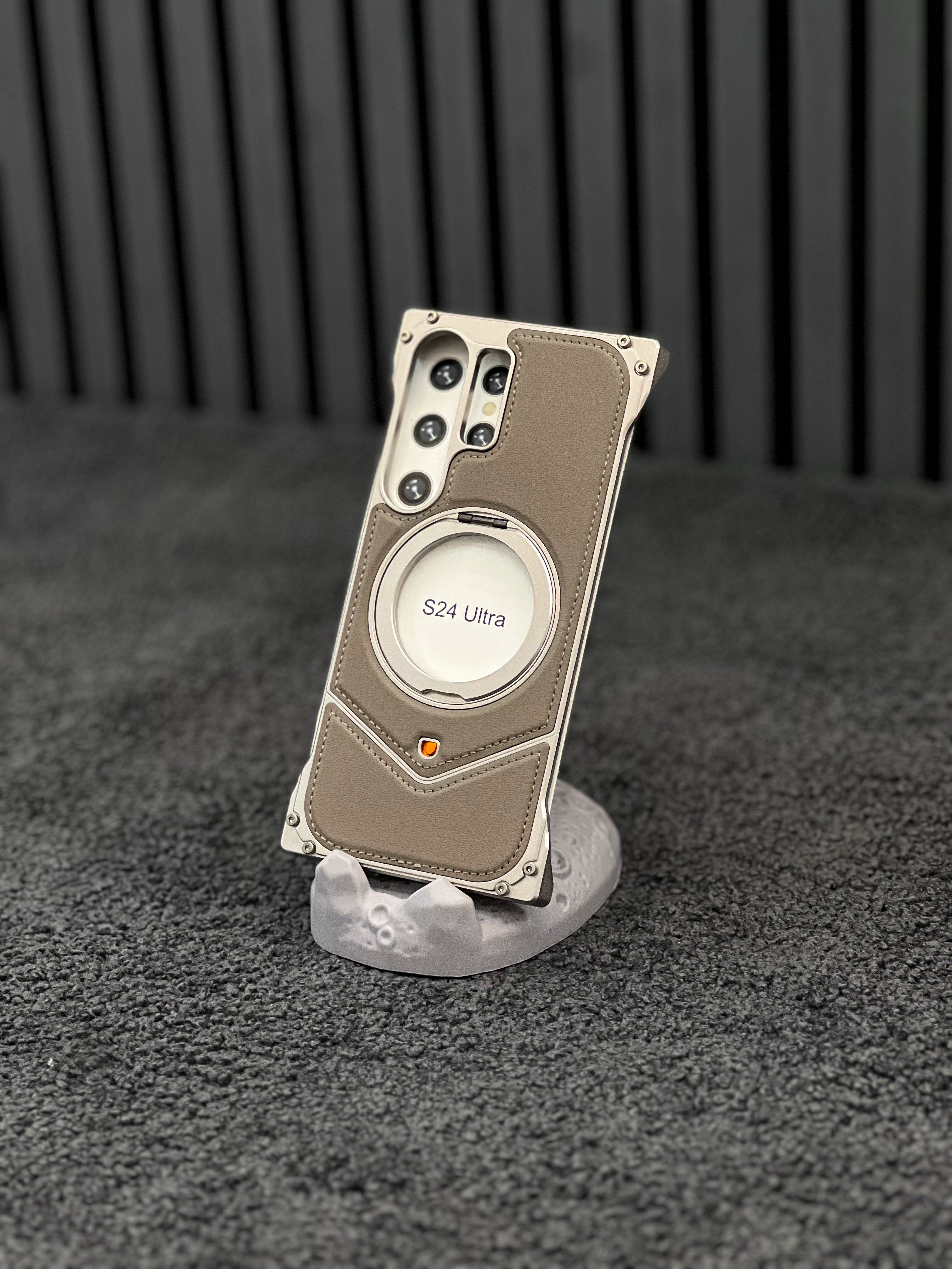 Leather Metal Bumper Case