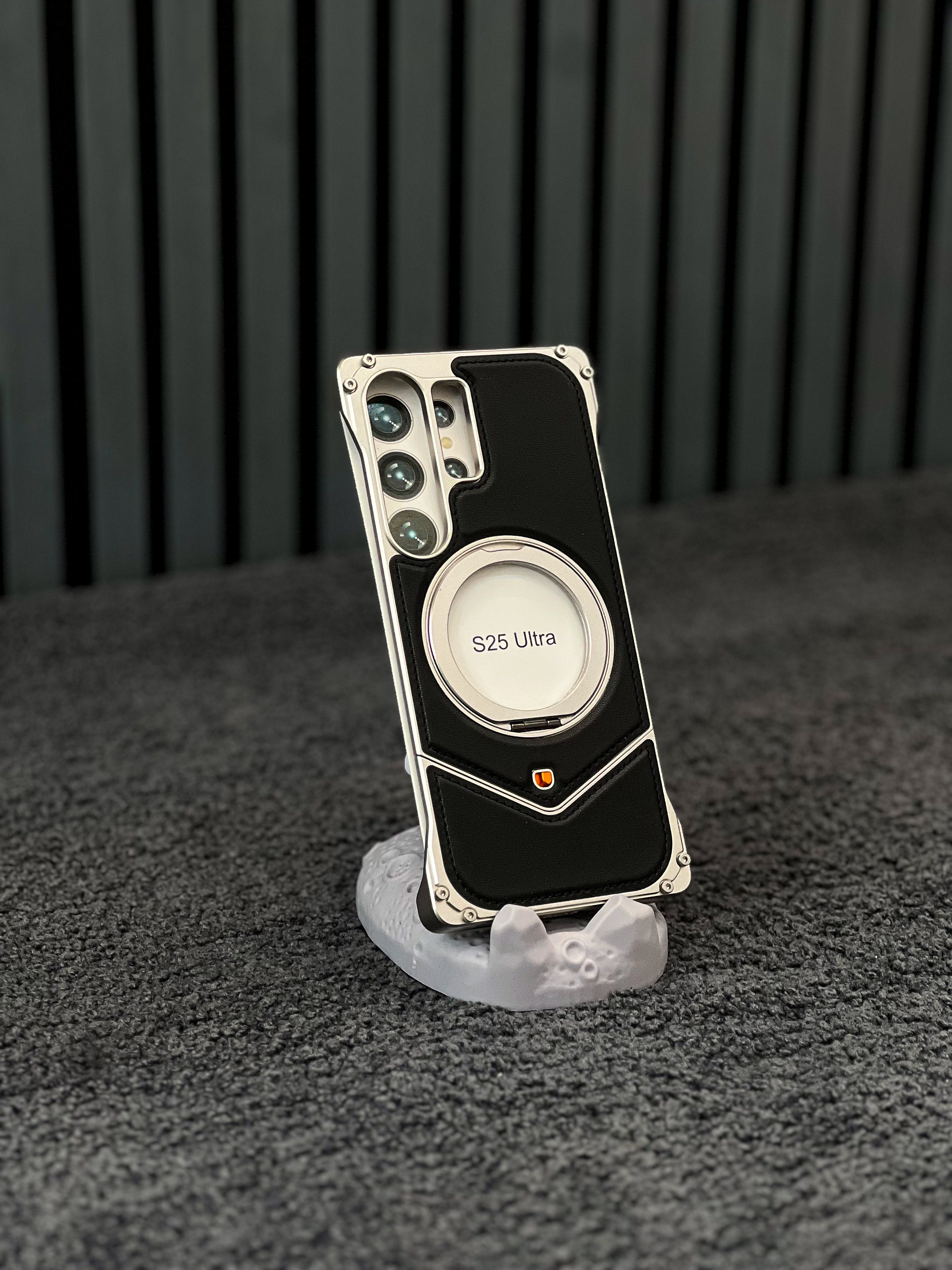 Leather Metal Bumper Case