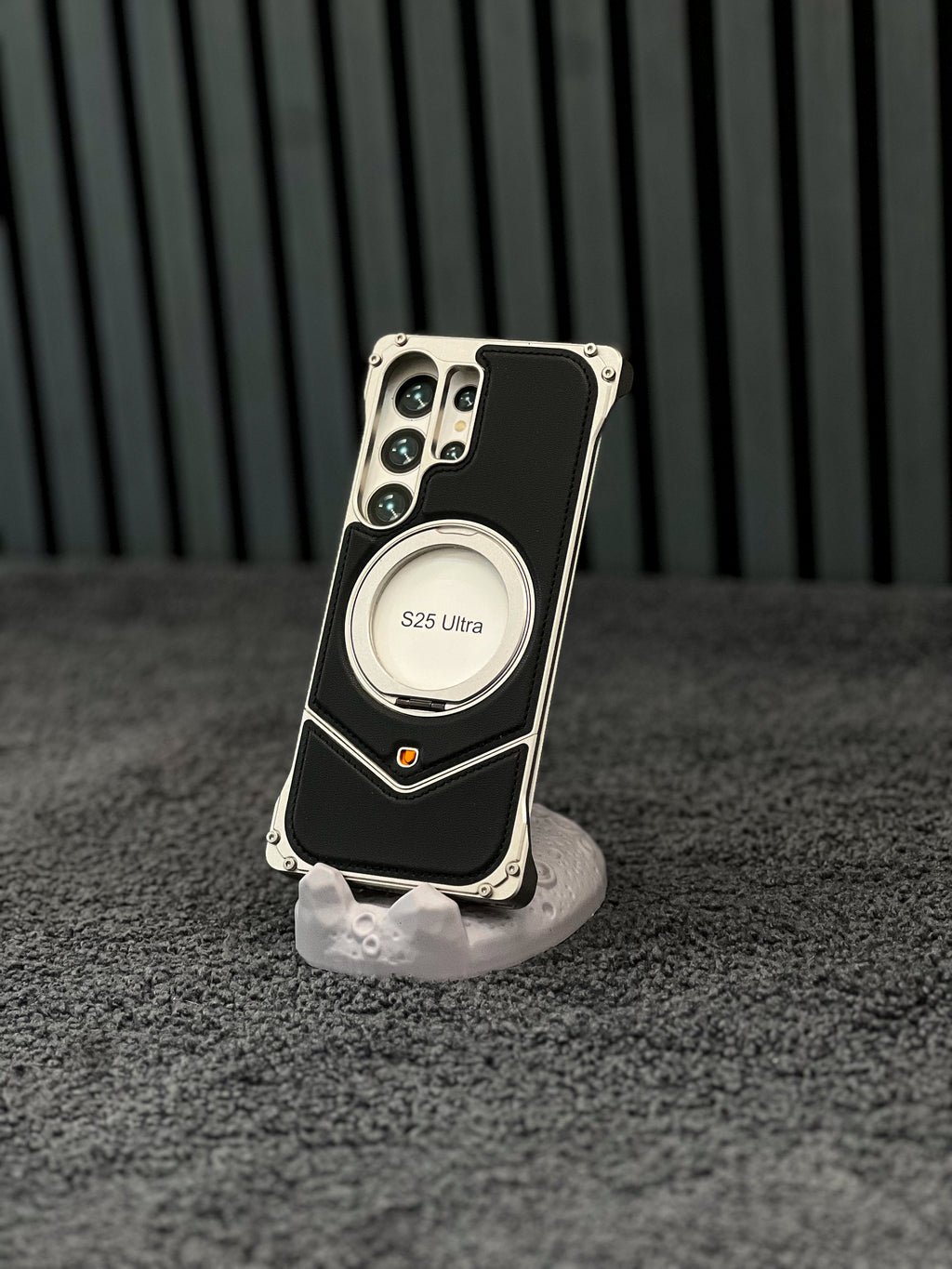 Leather Metal Bumper Case