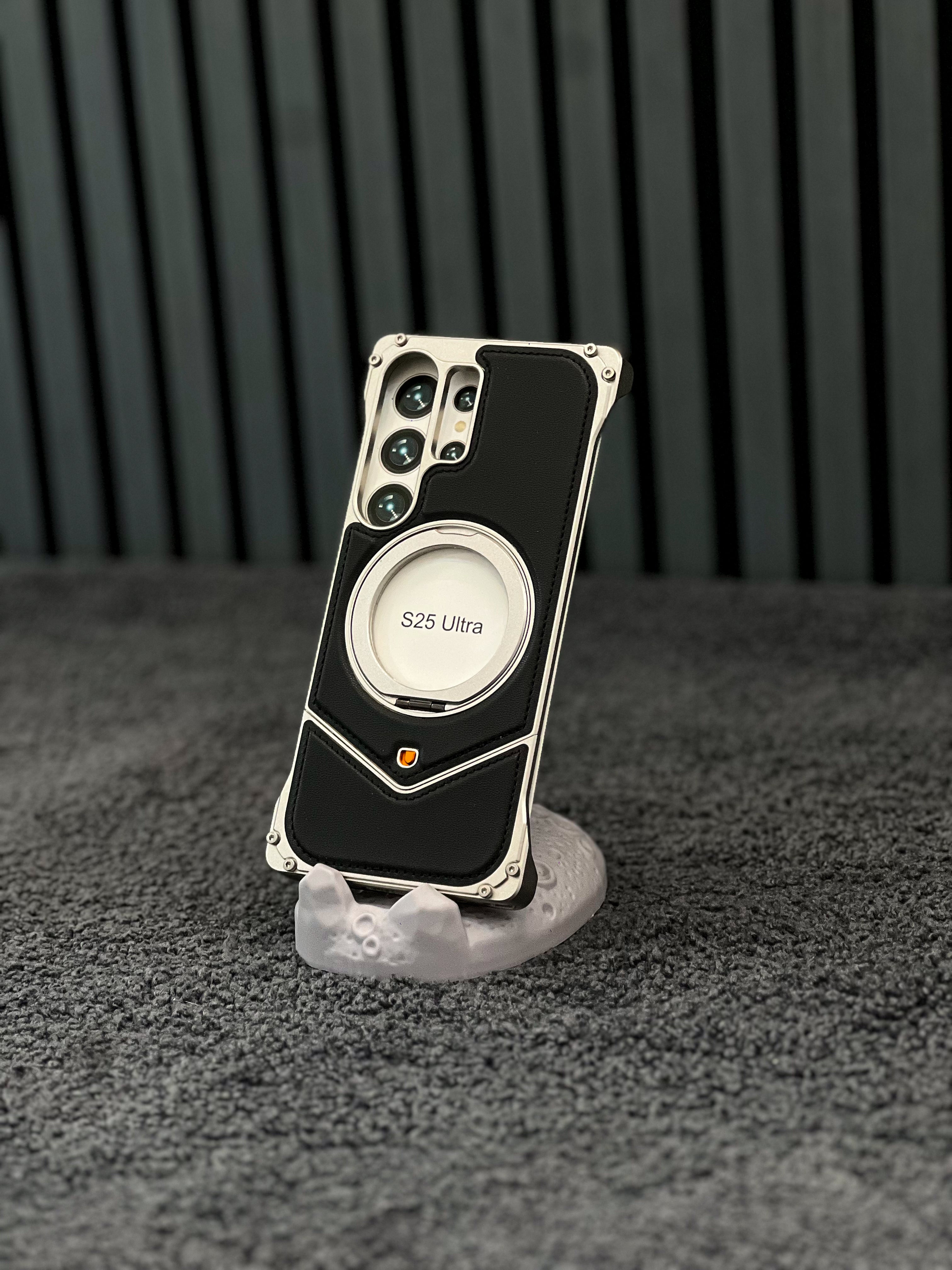 Leather Metal Bumper Case